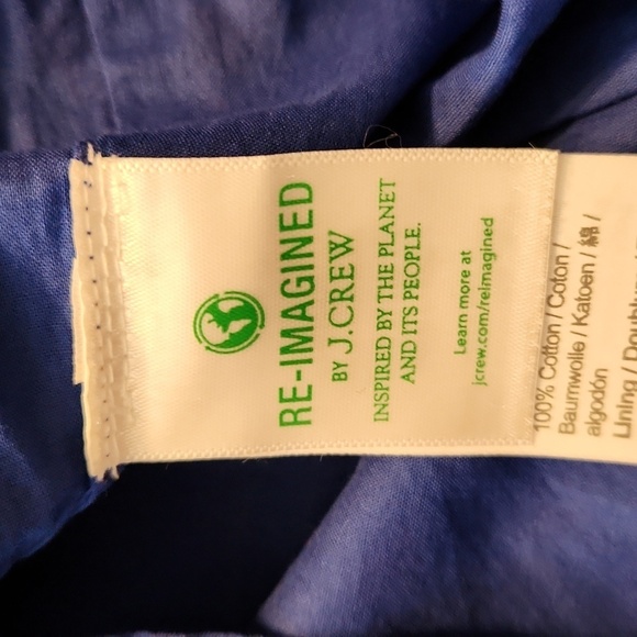 J.Crew Factory Smocked Tiered Mini Skirt Blue Size XS NWT - Picture 8 of 11